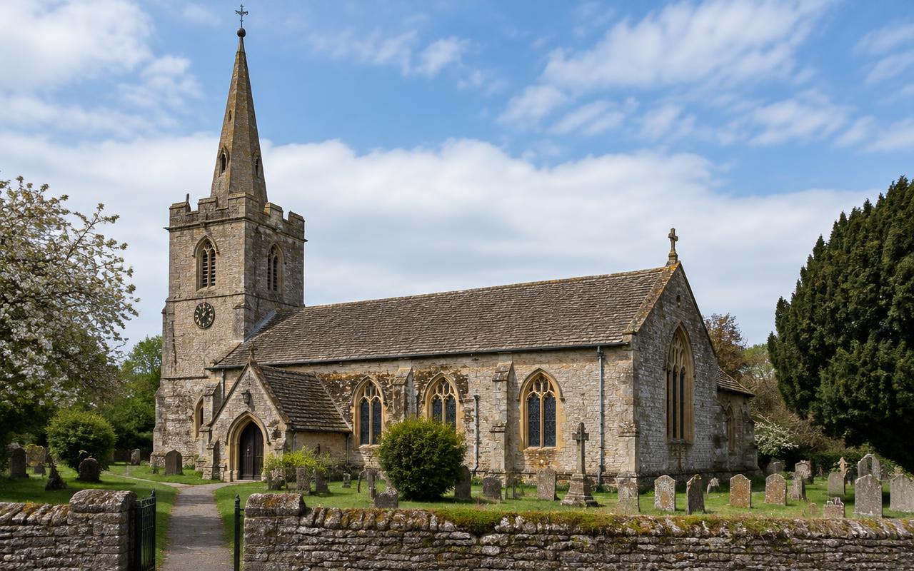 English stone parish church