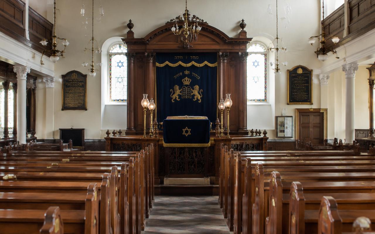 Interior of a historic synagogue